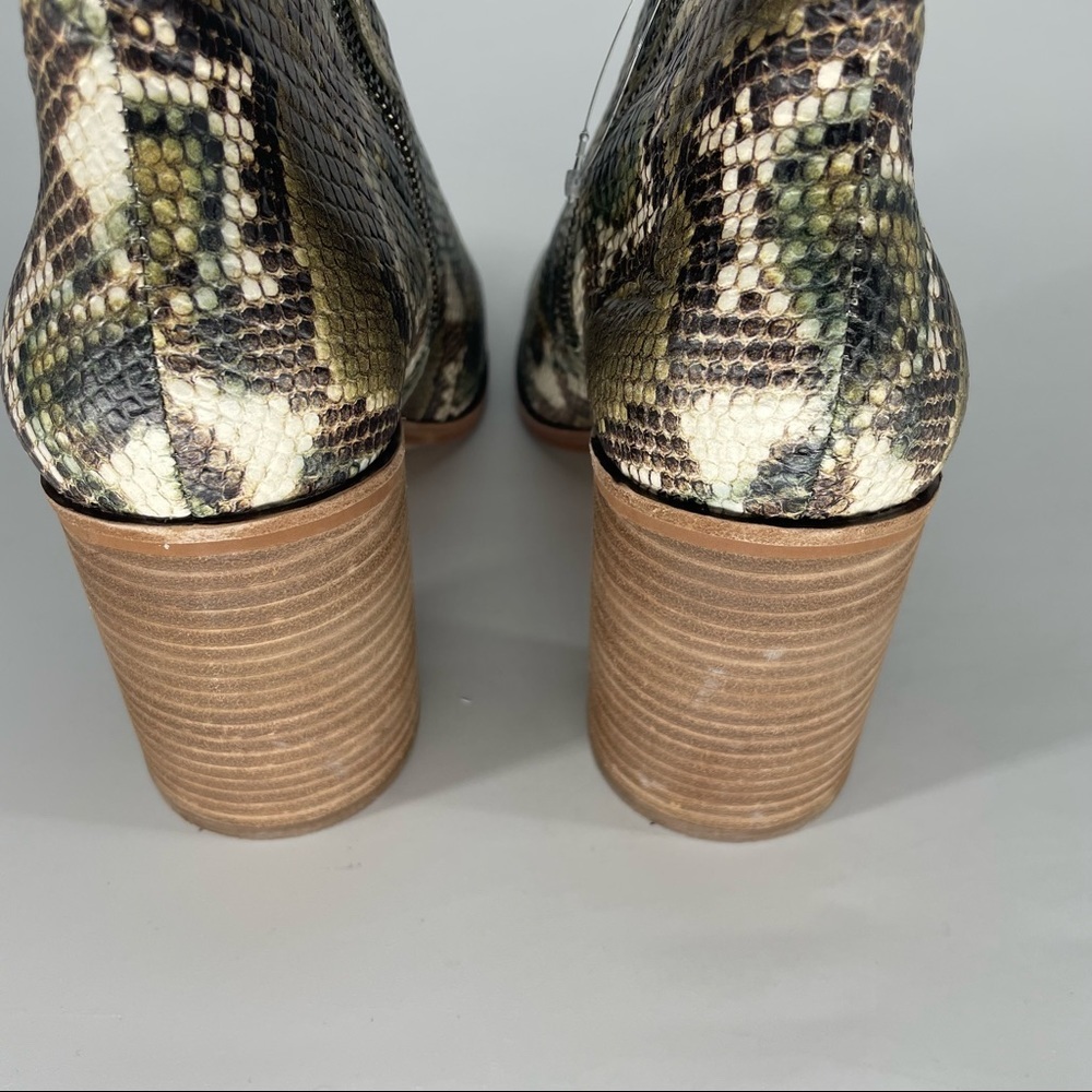 MADEWELL NEW THE GREER SNAKE BOOT BOOTIES SNAKE EMBOSSED LEATHER 10 - Picture 8 of 10